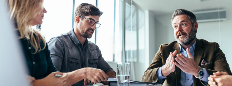 Team at a conference table
